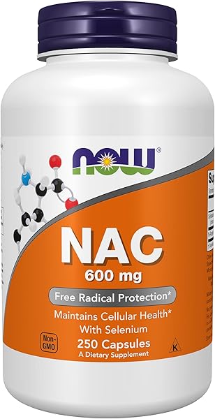 NOW Supplements, NAC (N-Acetyl Cysteine) 600 mg with Selenium, 250 Veg Capsules in Pakistan