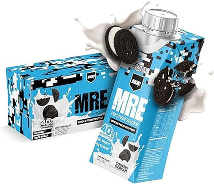 MRE Ready to Drink Protein Shakes, Cookies & Cream - Lactose + Whey Free RTD Protein Made with Real Whole Food Protein Blends - Keto-Friendly and Easy to Digest Nutritional Shake (12 Pack) in Pakistan