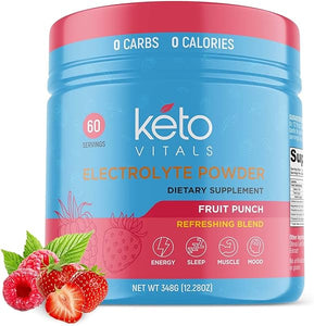 Keto Vitals Keto Electrolytes Powder | Keto-Friendly Electrolytes with Potassium, Magnesium, Sodium, Calcium | Keto Electrolytes Supplement Energy Drink Mix | Sugar-Free, Zero Calories, Zero Carbs in Pakistan