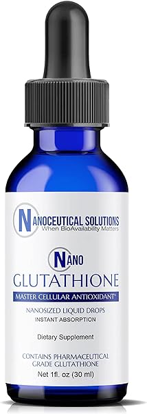 Nano Glutathione Drops by Nanoceutical Solutions | Pharmaceutical Grade Liquid Glutathione Supplement | Ultra-Efficient Absorption, Up to 8 Times Higher than Glutathione Capsules | 30 Servings, 6000mg in Pakistan in Pakistan