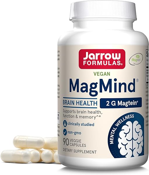 Jarrow Formulas MagMind Brain Health with Magtein (Magnesium L-Threonate), Dietary Supplement for Brain Health, Brain Supplements for Memory Support, 90 Capsules, 30 Day Supply in Pakistan in Pakistan