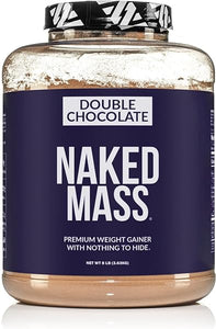 Naked Double Chocolate Mass - 1,260 Calories, 50G Protein, Nothing Artificial. All Natural Weight Gainer Protein Powder - 8Lb Bulk, GMO Free, Gluten Free & Soy Free in Pakistan