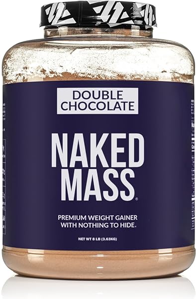 Naked Double Chocolate Mass - 1,260 Calories, 50G Protein, Nothing Artificial. All Natural Weight Gainer Protein Powder - 8Lb Bulk, GMO Free, Gluten Free & Soy Free in Pakistan in Pakistan