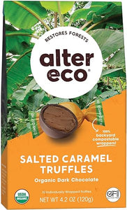 Salted Caramel Truffles | 58% Pure Dark Cocoa, Fair Trade, Organic, Non-GMO, Gluten-Free Dark Chocolate Truffles (10 Count (Pack of 1)) in Pakistan