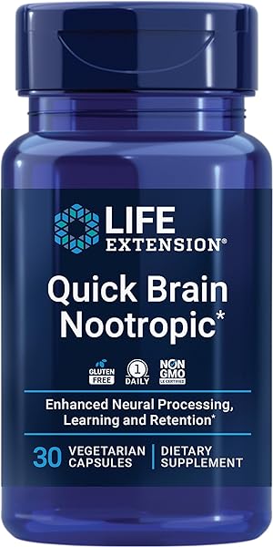 Quick Brain Nootropic, 30 vegetarian capsules—Enhanced brain performance, learning and retention, brain supplement- 1-Daily, gluten-free, non-GMO in Pakistan