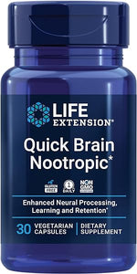 Quick Brain Nootropic, 30 vegetarian capsules—Enhanced brain performance, learning and retention, brain supplement- 1-Daily, gluten-free, non-GMO in Pakistan