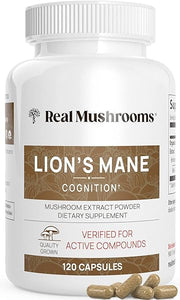 Lions Mane Mushroom Cognition Capsules (120 Capsules) Lions Mane Mushroom Powder Extract Capsules | Brain Supplement, Brain Vitamins, Focus Supplement in Pakistan
