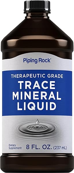 Trace Mineral Liquid Drops | 8 fl oz | Therapeutic Grade Supplement | Non GMO, Gluten Free | by Piping Rock in Pakistan