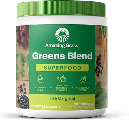 Amazing Grass Greens Superfood Powder: Greens Powder with Digestive Enzymes & Probiotics, Organic Spirulina, Chlorella, and Beet Root Powder, Original, 30 Servings in Pakistan