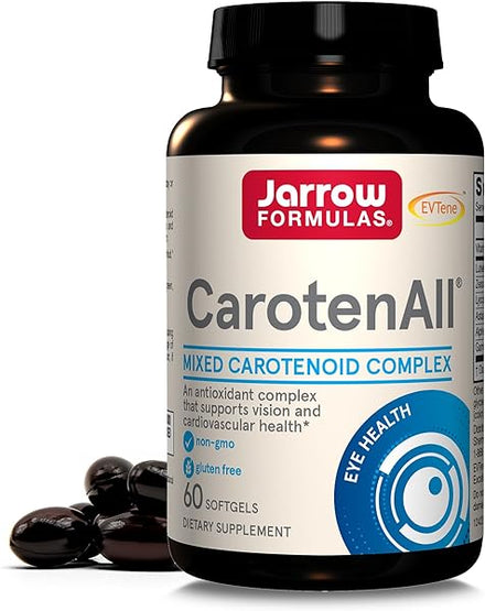 Jarrow Formulas CarotenAll, Dietary Supplement, Antioxidant Support for Vision and Cardiovascular Health, 60 Softgels, Up to a 60 Day Supply in Pakistan