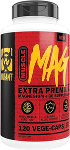 Muscle Mag | Magnesium + B6 Supplement - Magnesium Aspartate, Maltate and Aquimin Marine Magnesium - 120 Vege-Caps in Pakistan