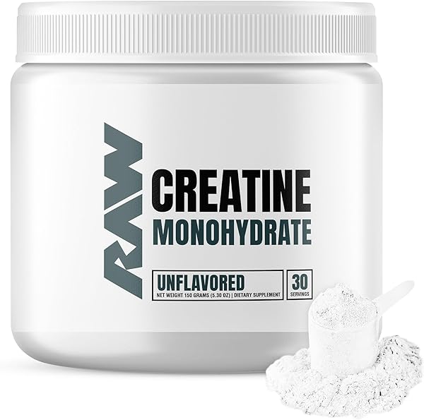 RAW Nutrition Creatine Monohydrate Powder, Unflavored (30 Servings) - Micronized Creatine Monohydrate Supplement for Workout Performance, Build Muscle & Strength - Creatine Powder for Men & Women in Pakistan in Pakistan