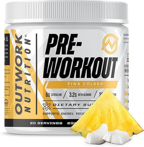 Pre-Workout Powder for Men & Women, Preworkout Supplement with Nootropics, Boost Strength, Mental Focus and Energy, Backed by Science, 226 Gr (Pina Colada) in Pakistan