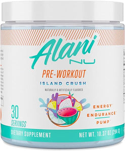 Pre Workout Powder | Amino Energy Boost | Endurance Supplement | Sugar Free | 200mg Caffeine | L-Theanine, Beta-Alanine, Citrulline | 30 Servings (Island Crush) in Pakistan