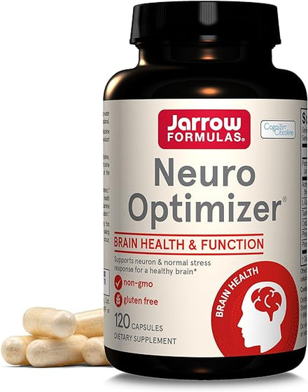 Jarrow Formulas Neuro Optimizer With 7 Neuro-nutrient Ingredients, Dietary Supplement for Brain Health and Antioxidant Support, 120 Capsules, 30 Day Supply in Pakistan