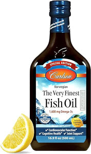 The Very Finest Fish Oil, Special Edition, 1600 mg Omega-3s, Liquid Supplement, Norwegian Fish Oil, Wild-Caught, Sustainably Sourced Liquid, Lemon, 500 mL (16.9 Fl Oz) in Pakistan