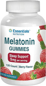 NLMUBR LUCKSIT PsinzmkMelatonin Gummies for Adults by Essentials Nutrition | Melatonin 5 mg Supplement | Vegetarian Gummies | Berry Flavor - 120 Count in Pakistan