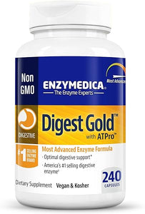 Digest Gold + ATPro, Maximum Strength Enzyme Formula, Prevents Bloating and Gas, 14 Key Enzymes Including Amylase, Protease, Lipase and Lactase, 240 Capsules in Pakistan