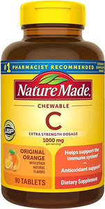 Nature Made Extra Strength Dosage Chewable Vitamin C 1000 mg per serving, Dietary Supplement for Immune Support, 90 Tablets, 45 Day Supply in Pakistan