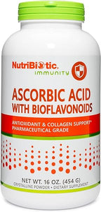 NutriBiotic - Ascorbic Acid with Bioflavonoids Powder, 16 Oz | Highly Soluble Antioxidant & Collagen Support Supplement | 2000 Mg Vitamin C with Lemon Bioflavonoid Complex | Vegan, Gluten & GMO-Free in Pakistan