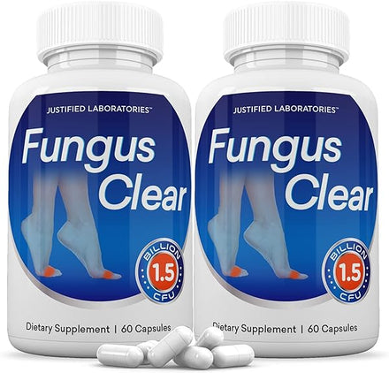 Justified Laboratories (2 Pack) Fungus Clear 1.5 Billion CFU Probiotic Pills 120 Capsules in Pakistan