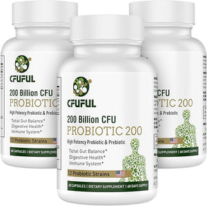 Probiotics for Women and Men - 200 Billion CFU 12 Strains Probiotic for Digestive Immune & Gut Health, with Organic Prebiotic Shelf Stable Probiotic Supplement for Bloating 180 Capsules in Pakistan