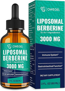 Berberine HCL Supplement 3000mg - Highly Absorbable Liposomal Berberine Liquid Drops - 12 in 1 Natural Ingredients - AMPK Activator - Supports Digestive - 2 Fl Oz in Pakistan