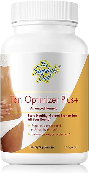 Tan Optimizer Plus+ Tanning Supplement - Antioxidant-Rich Formula with Beta Carotene, Copper, Lycopene, L-Tyrosine, Collagen & Vitamin Blend for Enhanced Tan & Skin Health in Pakistan