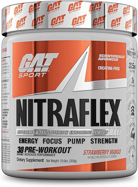 Nitraflex Advanced Pre-Workout Powder, Increases Blood Flow, Boosts Strength and Energy, Improves Exercise Performance, Creatine-Free (Strawberry Mango, 30 Servings) in Pakistan