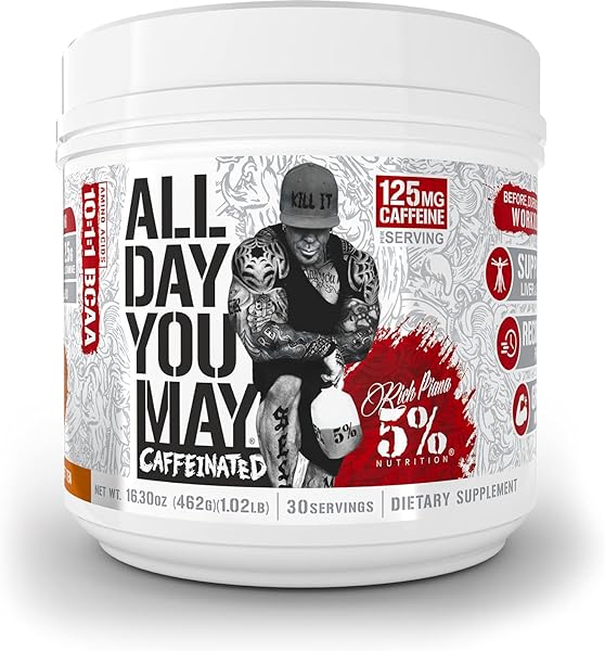 Rich Piana AllDayYouMay Caffeinated BCAA Energy Powder | Premium Pre Workout Amino Energy & Electrolytes | Hydration, Endurance & Recovery | 16.3 oz, 30 Servings (Southern Sweet Tea) in Pakistan in Pakistan