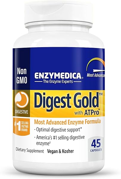 Digest Gold + ATPro, Maximum Strength, Fast-Acting, Helps Digest Large Meals, Prevents Bloating and Gas, 45 Count (FFP) in Pakistan