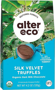 Silk Velvet Truffles | 39% Pure Dark Cocoa, Fair Trade, Organic, Non-GMO, Gluten Free Dark Chocolate Truffles (10 Count (Pack of 1)) in Pakistan