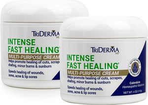 TriDerma Intense Fast Healing Cream, Decreases Healing Time for Minor Irritations, Rashes, Wounds, Cuts, Scrapes, Value Pack of 2-4 Ounce Jars in Pakistan