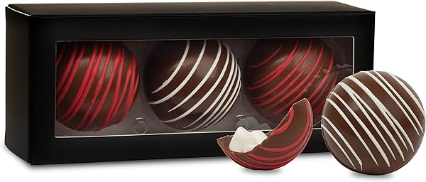 Hot Chocolate Bombs by Chocolate Works, Premium Hot Cocoa Bombs with Marshmallows, Made with Real Milk Chocolate, Dark Chocolate and White Chocolate, Pack of 3 Cocoa Bombs in Pakistan in Pakistan