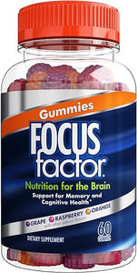 Focus Factor Nootropic Gummies, Memory Supplement for Brain, Phosphatidylserine, Bacopa, Huperzine A, 60 Count in Pakistan