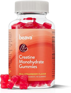 Creatine Monohydrate Gummies - 30 Servings - Vegan Creatine Chews for Muscle Growth, Muscle Recovery, Workout Recovery, Anaerobic Endurance - No Loading Phase - No Bloating - Strawberry - Low Sugar in Pakistan