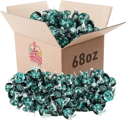 HersheysKisses Mint Truffle Candies Special Indulgence Confection - Festive Green Foil Individually Wrapped Mint Chocolate Truffles for Wedding, Easter, Movies, and Holiday Craving, 68oz in Pakistan