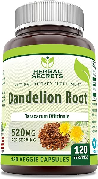 Dandelion Root Supplement | 520 Mg | 120 Veggie Capsules | Non-GMO | Gluten Free | Made in USA in Pakistan in Pakistan