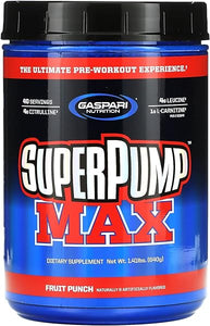 SuperPump MAX - The Ultimate Pre Workout Powder, Sustained Energy Preworkout, Nitric Oxide Booster, Muscle Growth, Recovery & Replenishes Electrolytes - 40 Serving (Fruit Punch) in Pakistan