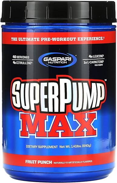 SuperPump MAX - The Ultimate Pre Workout Powder, Sustained Energy Preworkout, Nitric Oxide Booster, Muscle Growth, Recovery & Replenishes Electrolytes - 40 Serving (Fruit Punch) in Pakistan in Pakistan