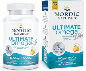 Ultimate Omega Xtra, Lemon Flavor - 60 Soft Gels - 1480 mg Omega-3 + 1000 IU Vitamin D3 - Omega-3 Fish Oil - EPA & DHA - Brain, Heart, Joint, & Immune Health - 30 Servings in Pakistan