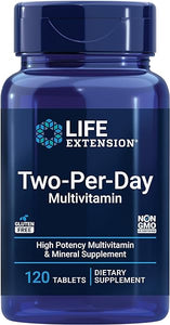 Two-Per-Day High Potency Multi-Vitamin & Mineral Supplement - Vitamins, Minerals, Plant Extracts, Quercetin, 5-MTHF Folate & More - Gluten-Free - Non-GMO - 120 Tablets in Pakistan