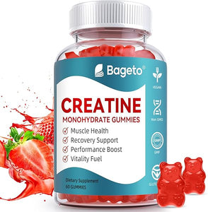 Creatine Monohydrate Gummies for Men & Women, 5g of Creatine Per Serving for Enhanced Muscle Growth, Strength, and Recovery, Low Sugar-Pre-Workout Supplement-Strawberry Flavor, 60 Gummies in Pakistan