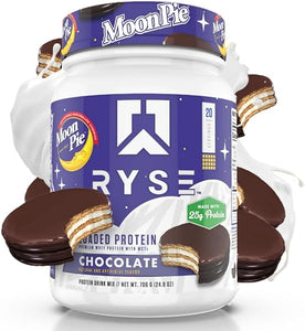 Ryse Loaded Protein Powder | 25g Whey Protein Isolate & Concentrate | with Prebiotic Fiber & MCTs | Low Carbs & Low Sugar | 20 Servings (Moon Pie Chocolate) in Pakistan