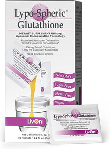 Lypo-Spheric Glutathione - 30 Packets – 450 mg Glutathione Per Packet – Liposome Encapsulated for Maximum Bioavailability – Professionally Formulated – 100% Non-GMO in Pakistan