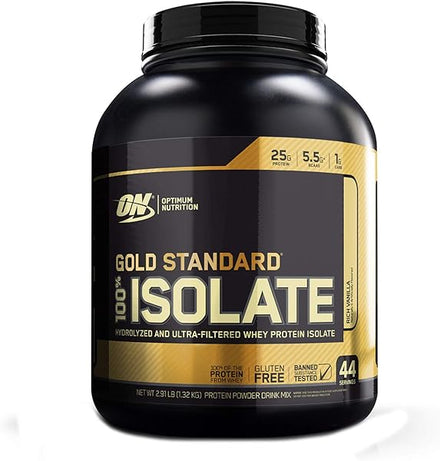 Optimum Nutrition Gold Standard 100% Isolate 3 LB TUB 2019 44 Servings New HYDROLYZED and Ultra Filtered Premium Isolate Protein (Vanilla) in Pakistan