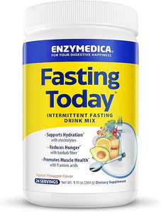 Fasting Today, Intermittent Fasting Drink Mix with Electrolyte Powder Supplement for Hydration, Appetite and Muscle Health, Keto Friendly, Tropical Pineapple Flavor, 24 Servings in Pakistan