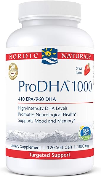 ProDHA 1000, Strawberry - 120 Soft Gels - 1660 mg Omega-3 - High-Intensity DHA Formula for Neurological Health, Mood & Memory - Non-GMO - 60 Servings in Pakistan