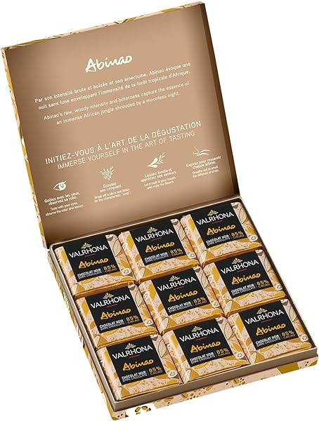 Premium Dark Chocolate Gift Box ABINAO 85% Cacao 18 Squares with Powerful Cocoa Notes. Gourmet French Chocolate, Perfect Present. Individually Wrapped, Giftable. in Pakistan in Pakistan