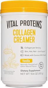 Collagen Coffee Creamer, Non-dairy & Low Sugar Powder with Collagen Peptides Supplement - Supporting Healthy Hair, Skin, Nails with Energy-Boosting MCTs - Vanilla 10.6oz in Pakistan